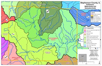 County HUC 8-10-12 Map
