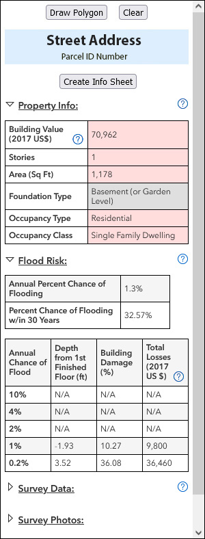 Screenshot of Structure Info pane